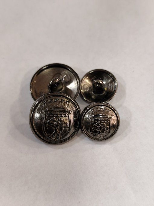 BOUTON METAL ARMOIRIE A QUEUE CANON DE FUSIL 8 PCS en 15MM et 9 PCS en 18MM