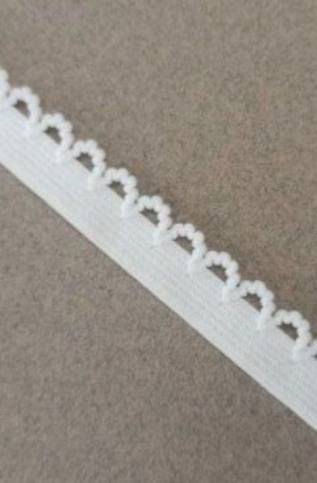 Elastique lingerie culotte 12 mm blanc au mètre 