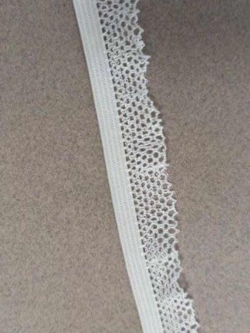 Elastique lingerie filet 15 mm blanc au mètre