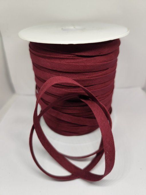 Biais coton bordeaux 10 mm vendu au mètre – Axe Mode