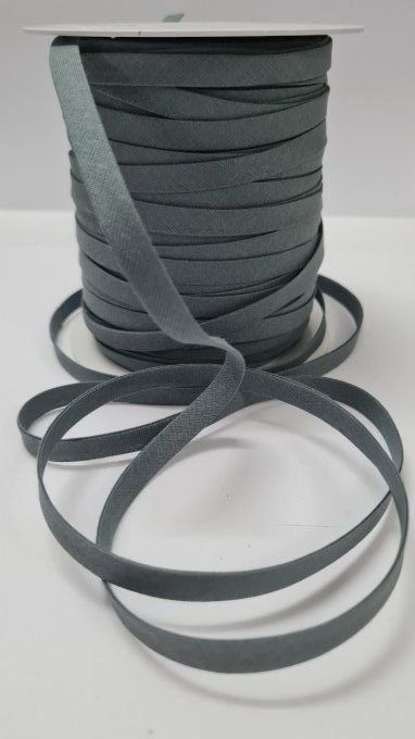 Biais coton gris moyen 10 mm vendu au mètre – Axe Mode