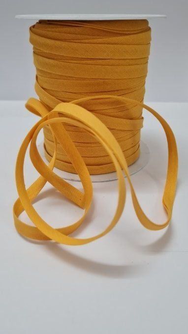 Biais coton moutarde 10 mm vendu au mètre – Axe Mode