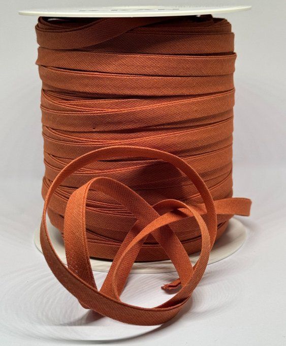 Biais coton rouille au mètre