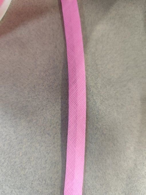Biais coton rose – rouleau 100 m