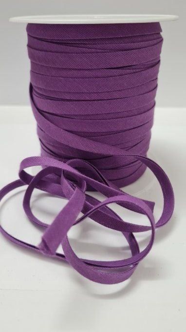Biais coton violet 10 mm au mètre
