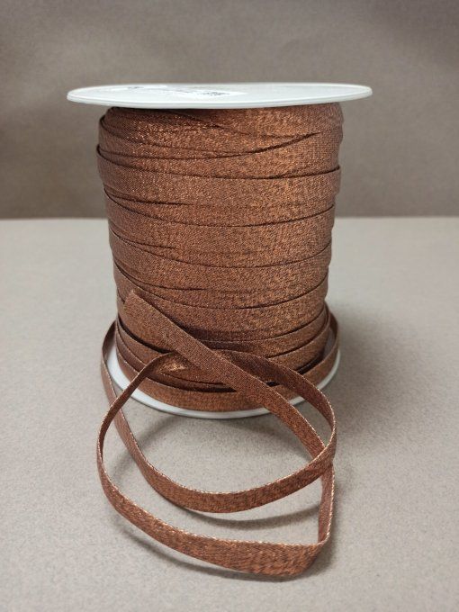 Biais lurex cuivre au mètre 