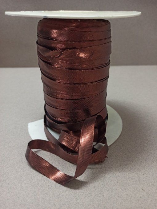 Biais lurex cuivre brillant 10 mm vendu au mètre – Axe Mode Paris