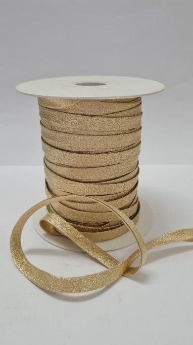 Biais lurex doré 10 mm vendu au mètre – Axe Mode Paris