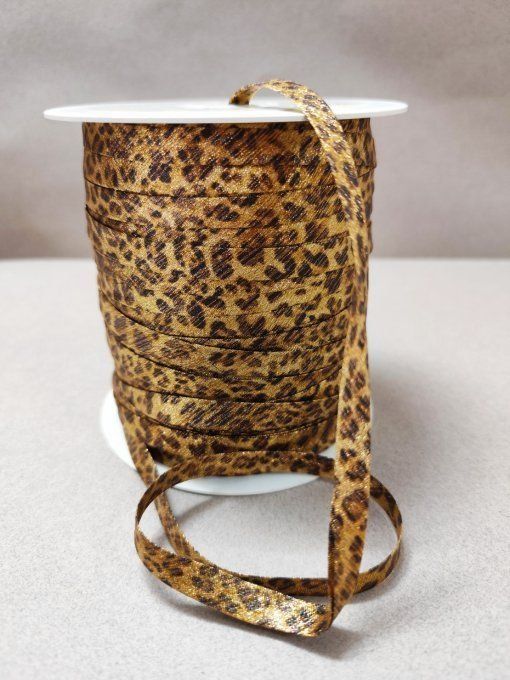 Biais lurex motif panthère 10 mm vendu au mètre – Axe Mode Paris