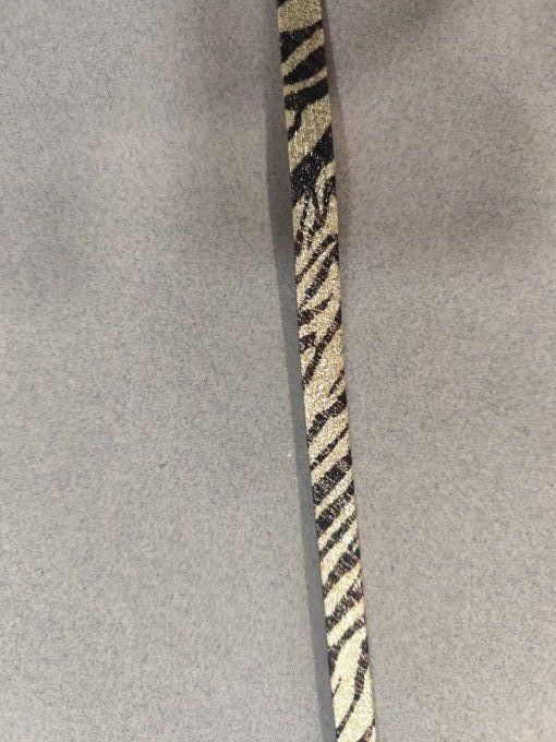 Biais lurex noir et doré brillant 10 mm vendu au mètre – Axe Mode Paris