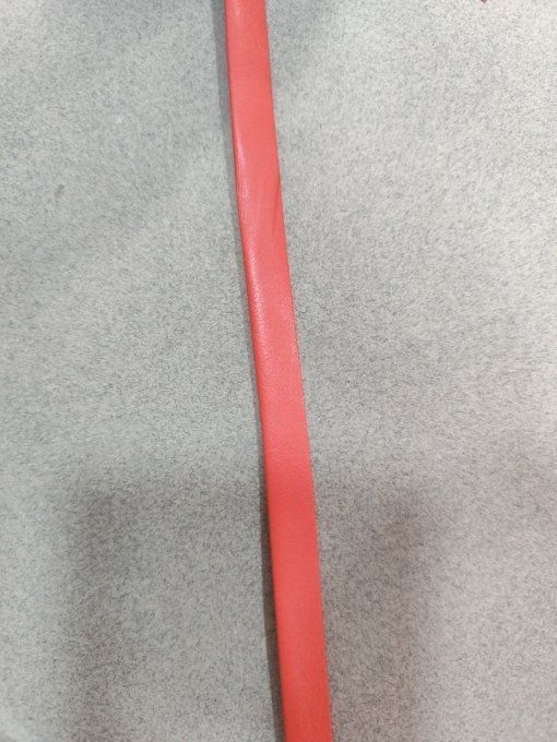 Biais simili cuir corail pré-plié 10 mm, vendu au mètre