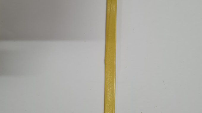 Biais imitation cuir jaune au mètre