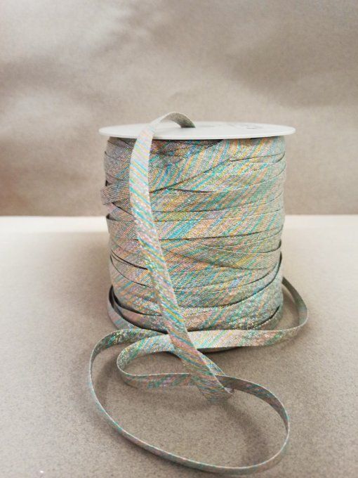 Biais lurex multicolore au mètre -