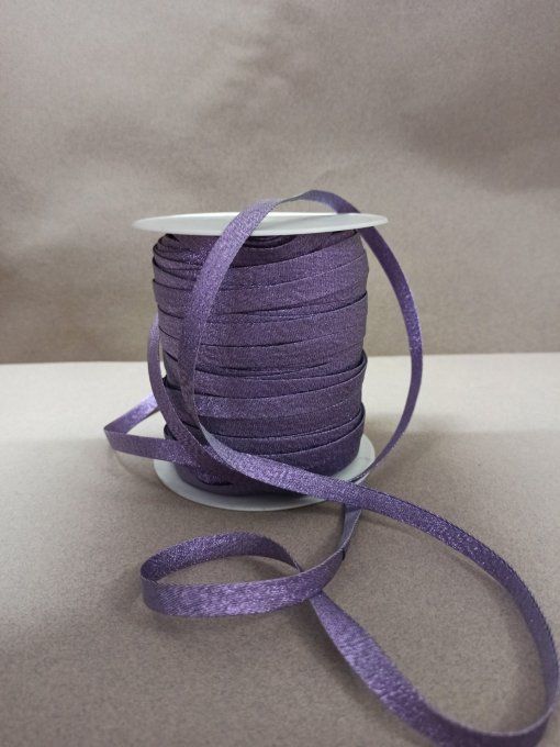 Biais lurex violet au mètre 