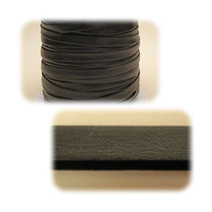 Biais  imitation cuir  souple noir