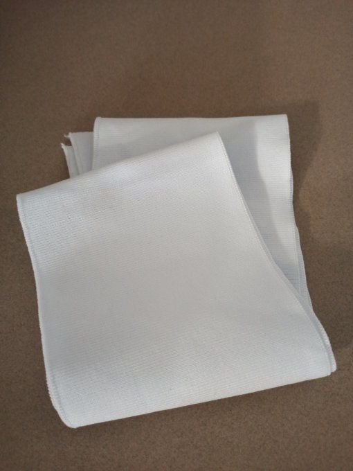 Bord côte 11.5 cm blanc/ 1m20  5 bandes -