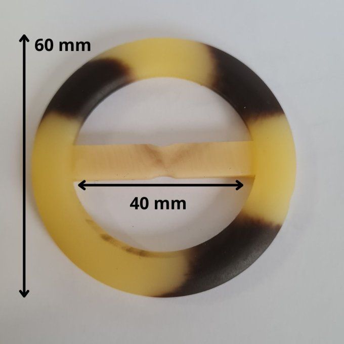 Boucle ceinture imitation corne 40mm à la pièce