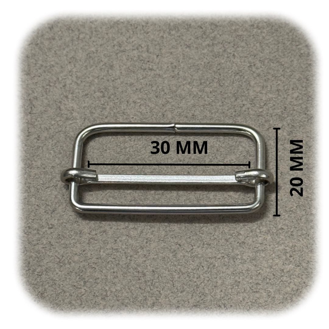 Boucle à coulisse argent 30 mm