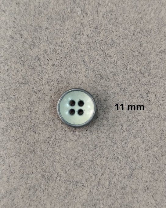 Bouton métal strié doré 11 mm à la pièce -
