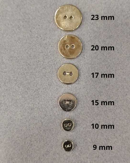Bouton métal doré à la pièce 