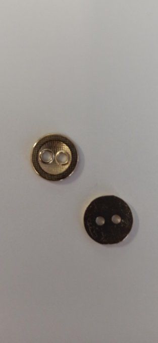Bouton métal  11 mm doré -