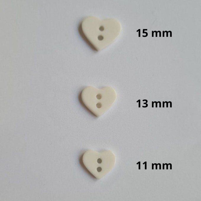 Bouton coeur à la pièce