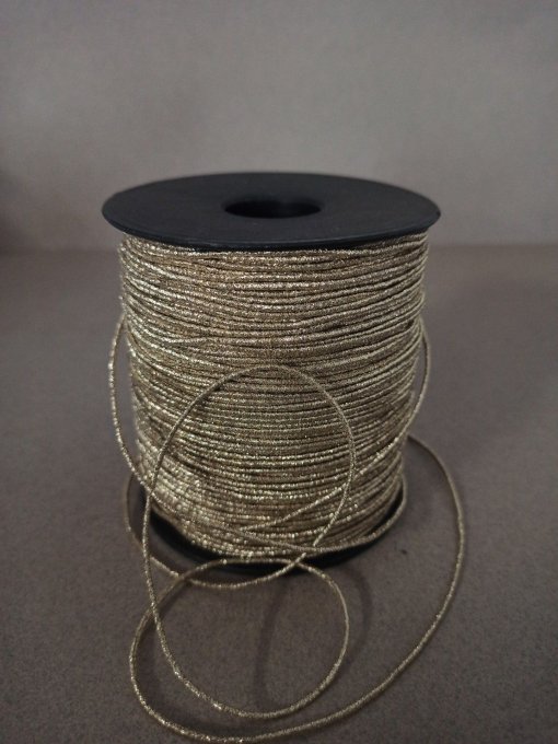 Elastique rond 1.2mm doré -argent 