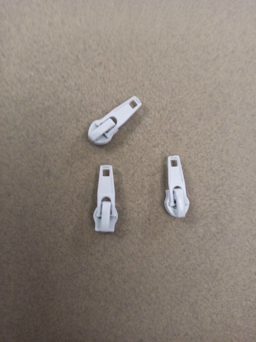 Curseur pour fermeture blanc 3mm 