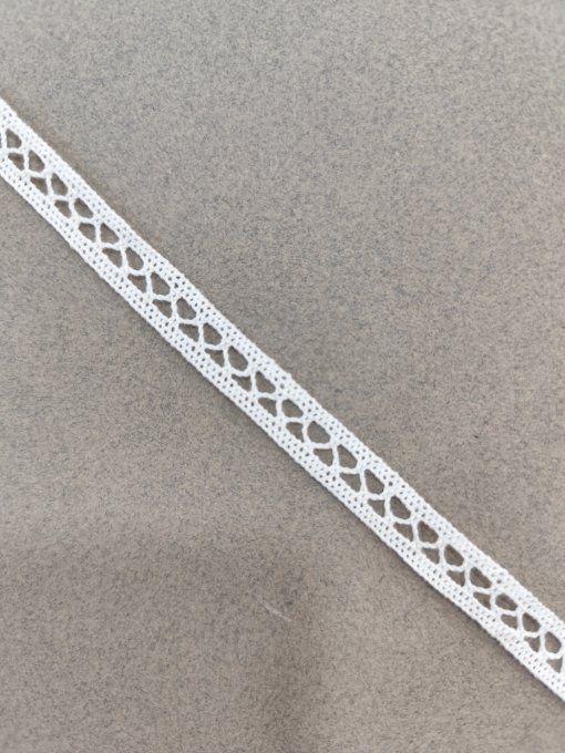 Galon macramé blanc 12 mm au mètre 