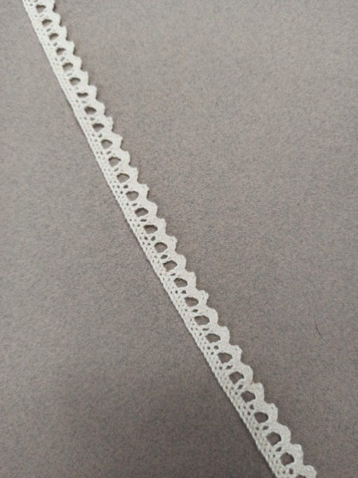 Dentelle Macramé au mètre - 12mm écru - 