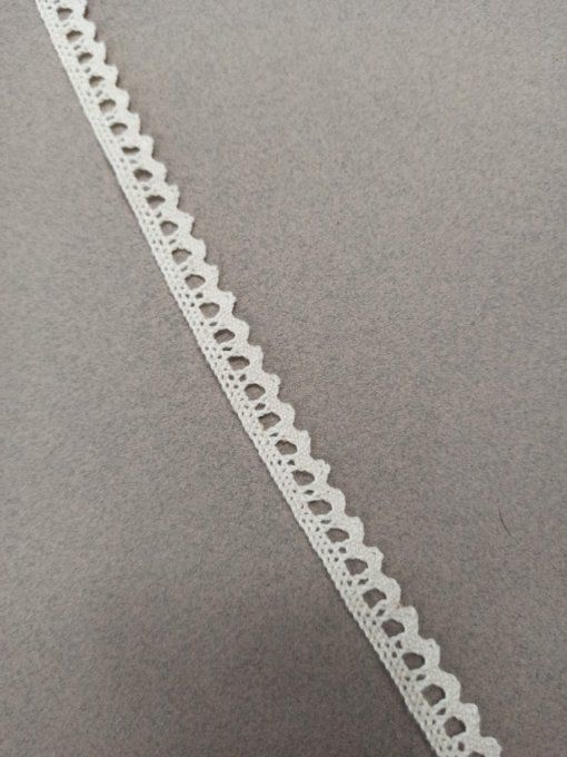 Dentelle Macramé au mètre - 12mm écru - 