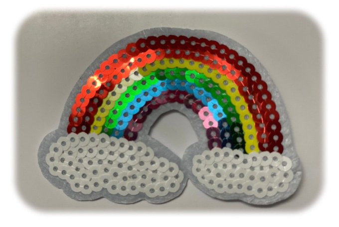 Ecusson patch ARC-EN-CIEL - 5 pièces