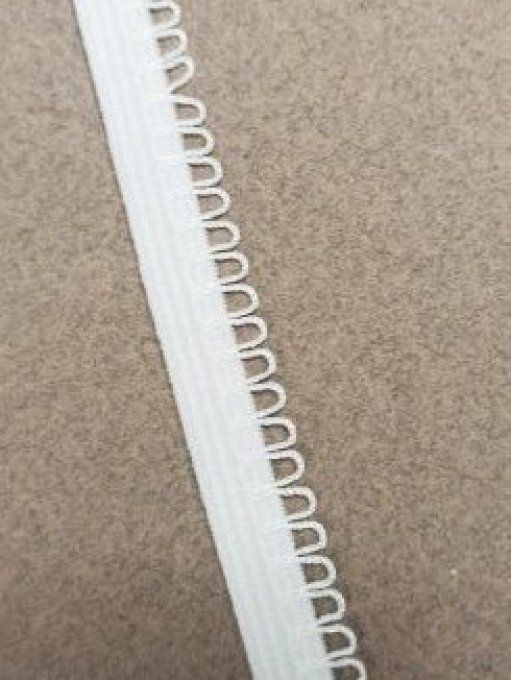 Elastique lingerie fil 12 mm blanc  au mètre 