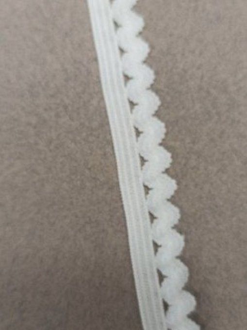 Elastique lingerie classique 12 mm blanc au mètre 