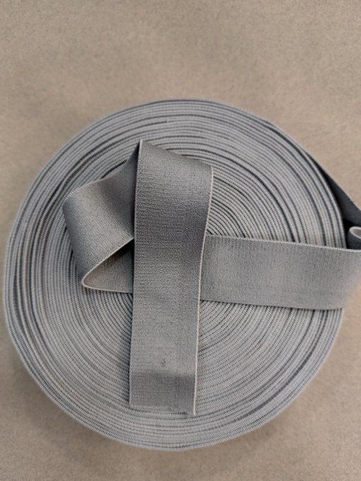 Élastique ceinture boxer 30 mm gris vendu au mètre