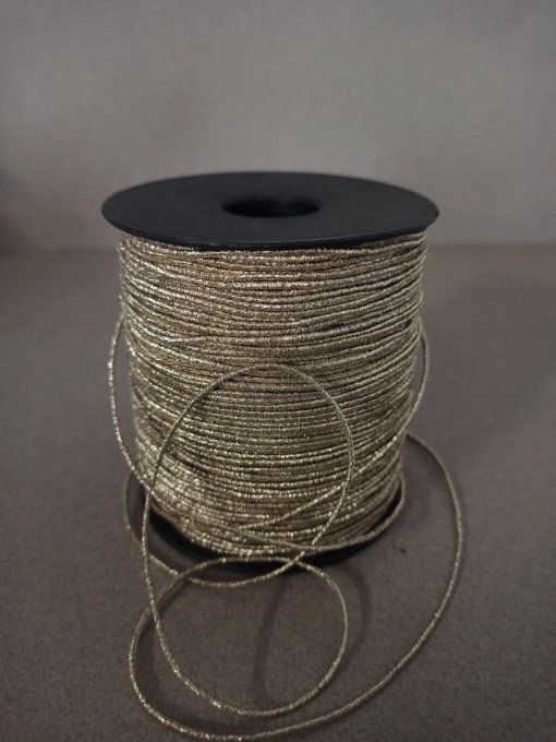 Élastique cordon 1,2 mm doré au mètre