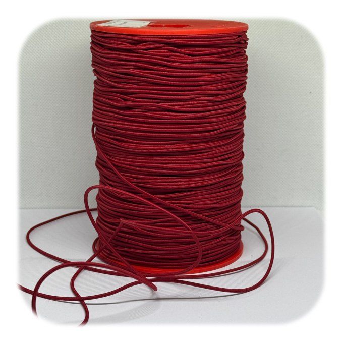 Élastique cordon 1,7 mm rouge au mètre