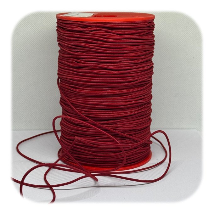 Élastique cordon 2,5 mm rouge au mètre