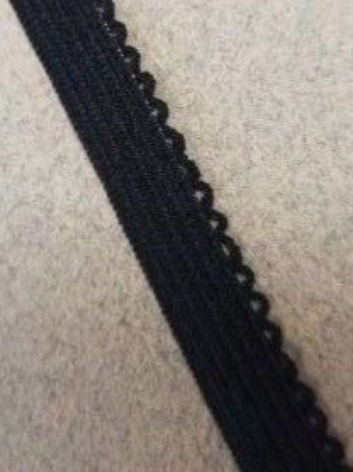 Elastique lingerie fine 10 mm noir au mètre