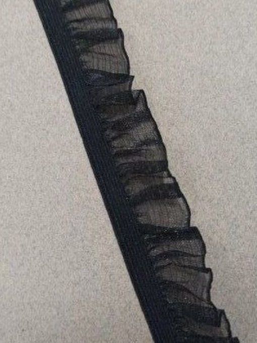 Elastique lingerie tulle  20 mm noir au mètre 