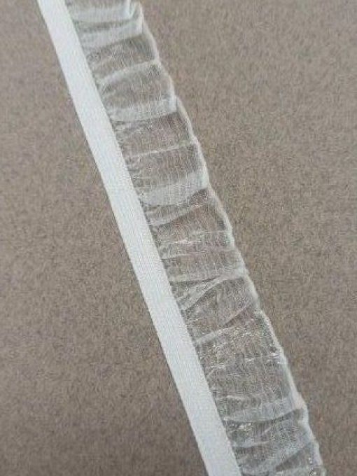 Elastique lingerie  tulle 20 mm blanc au mètre