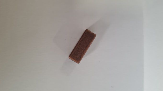 Embout cordon métal carré  20 mm à la pièce