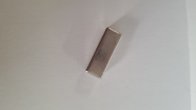 Embout cordon métal carré  20 mm à la pièce