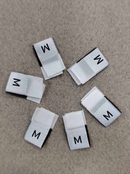 Etiquette tissée taille M _ axe mode accessoires