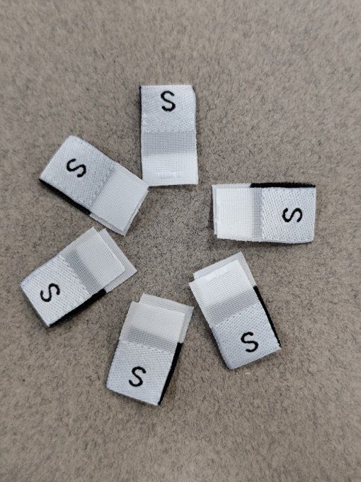 Etiquette tissée taille S_axe mode accessoires