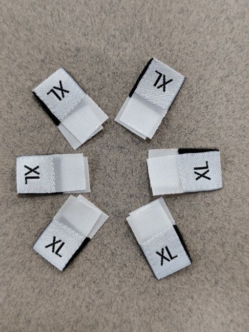 Etiquette tissée taille XL _ axe mode accessoires