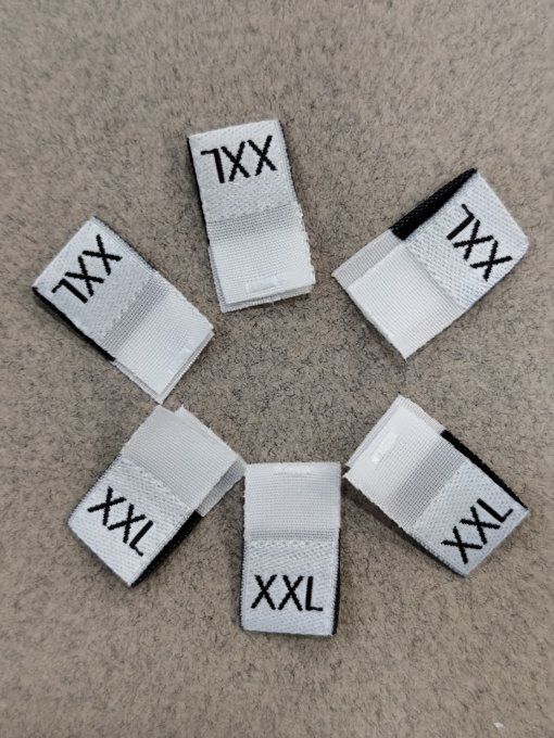 Etiquette tissée taille XXL _ axe mode accessoires