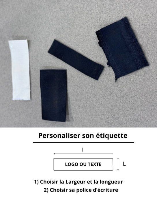 Étiquettes tissées personnalisées avec logo, sur devis