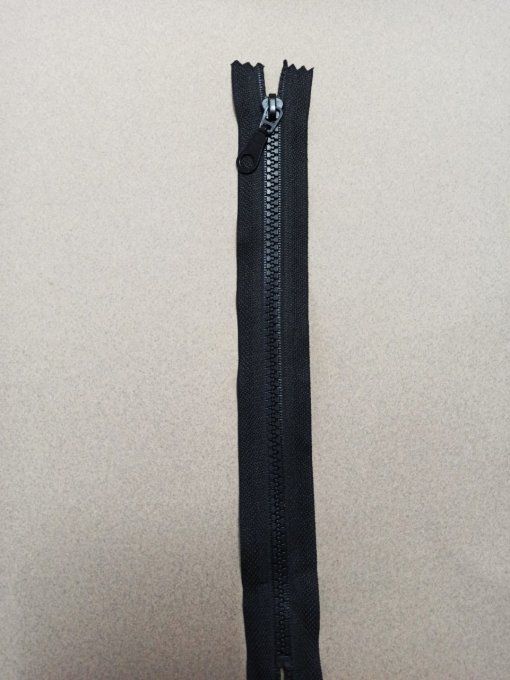 Fermeture injectée noir 25 cm à la pièce