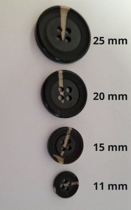 Bouton jaspé manteau / veste 11mm-15mm-20 mm-25mm 
